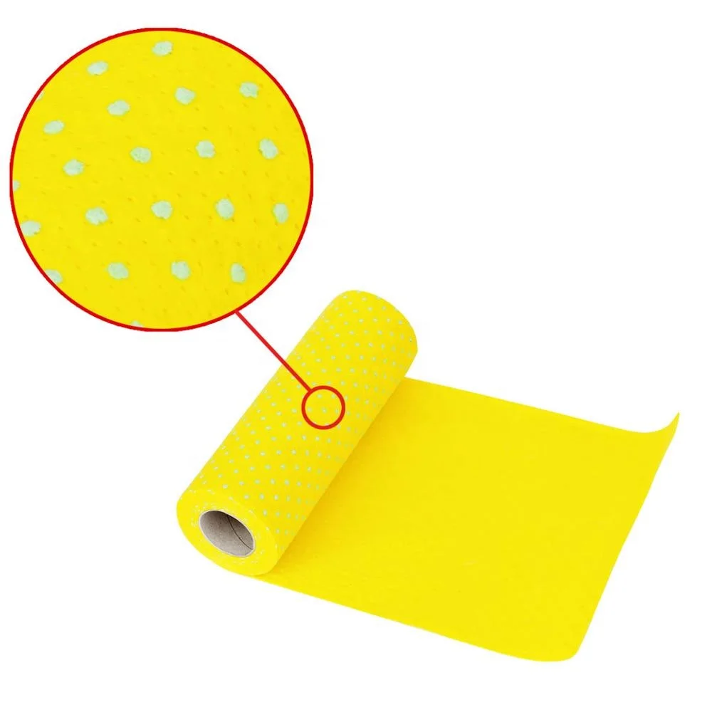 super water absorption germany shammy cloth dish cloth needle-punched nonwoven wipe rolls