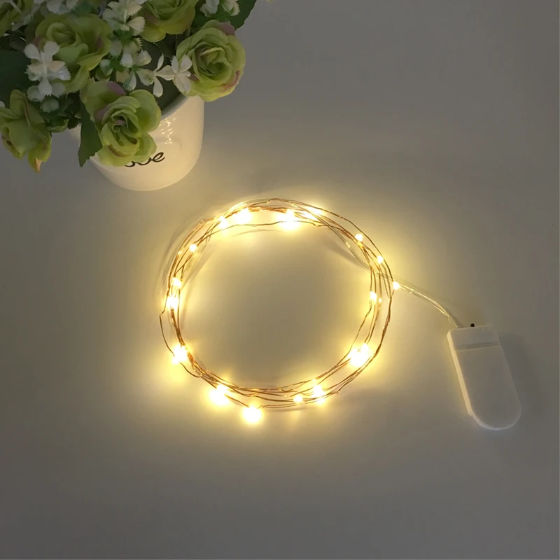 Led Copper Wire String Light 2M 20LED/3M 30LED/5M 50LED CR2032 Battery Operated Micro Mini LED Starry Lights String