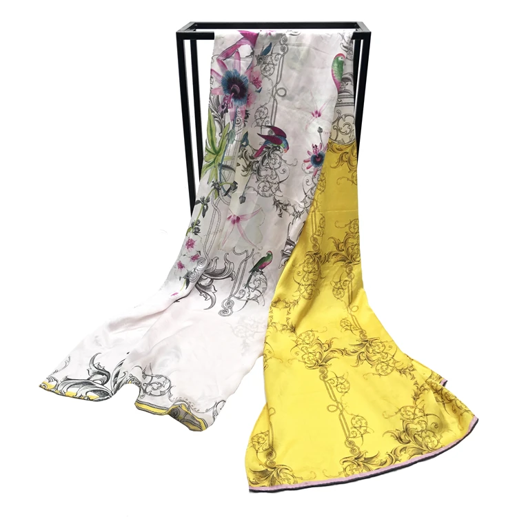 Шелковый шарф с цифровым принтом на заказ