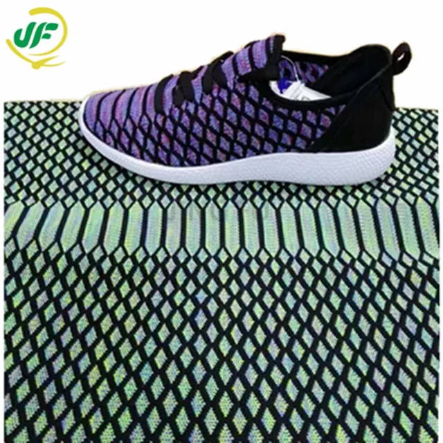 Fashion Breathable Polyester Flyknit Fabric for Casual Shoes
