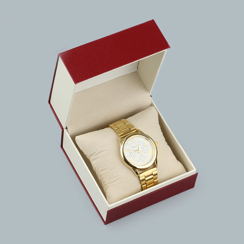 Customized creative packaging paper book style watch box with sponge