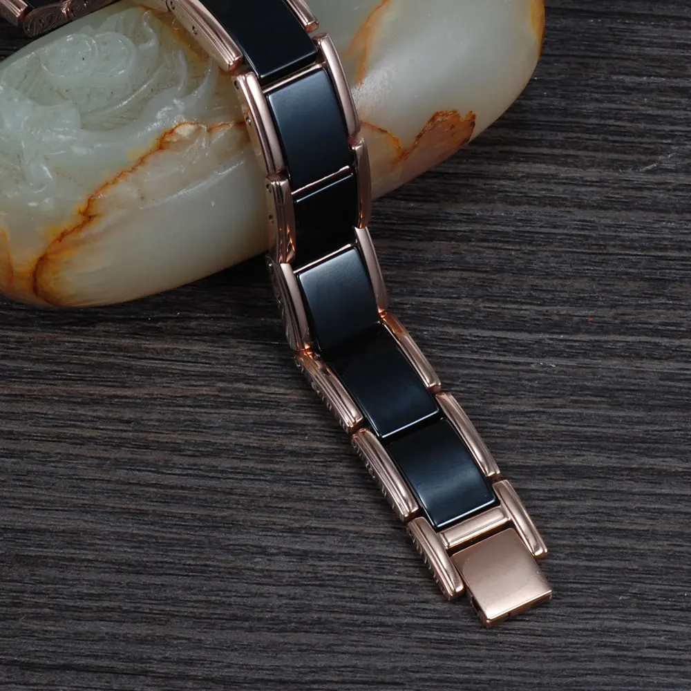 Energinox Manufacturer Mens Italy Health Benefit Black Ceramic Bracelet