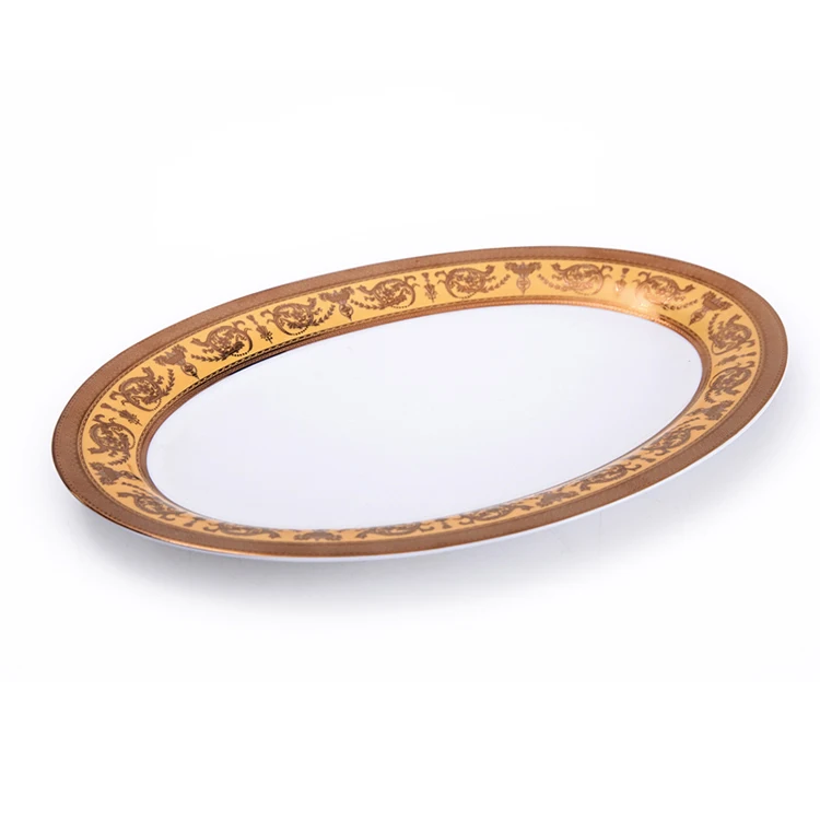 Italian Porcelain Dinnerware Fine Bone China Fish Plate