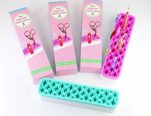 Hot sales OH Sew Organized Stash n Store sewing  notions storage stand holder  Silicone Makeup Brush Holder Cosmetic Organizer
