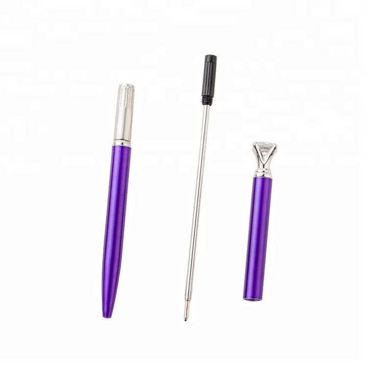 material escolar importado diamond pen kawaii resin stone gift funny luxury custom logo pen with company logo