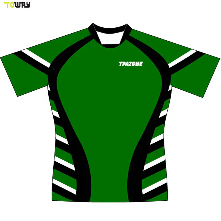 sublimated wholesale rugby jersey green and yellow