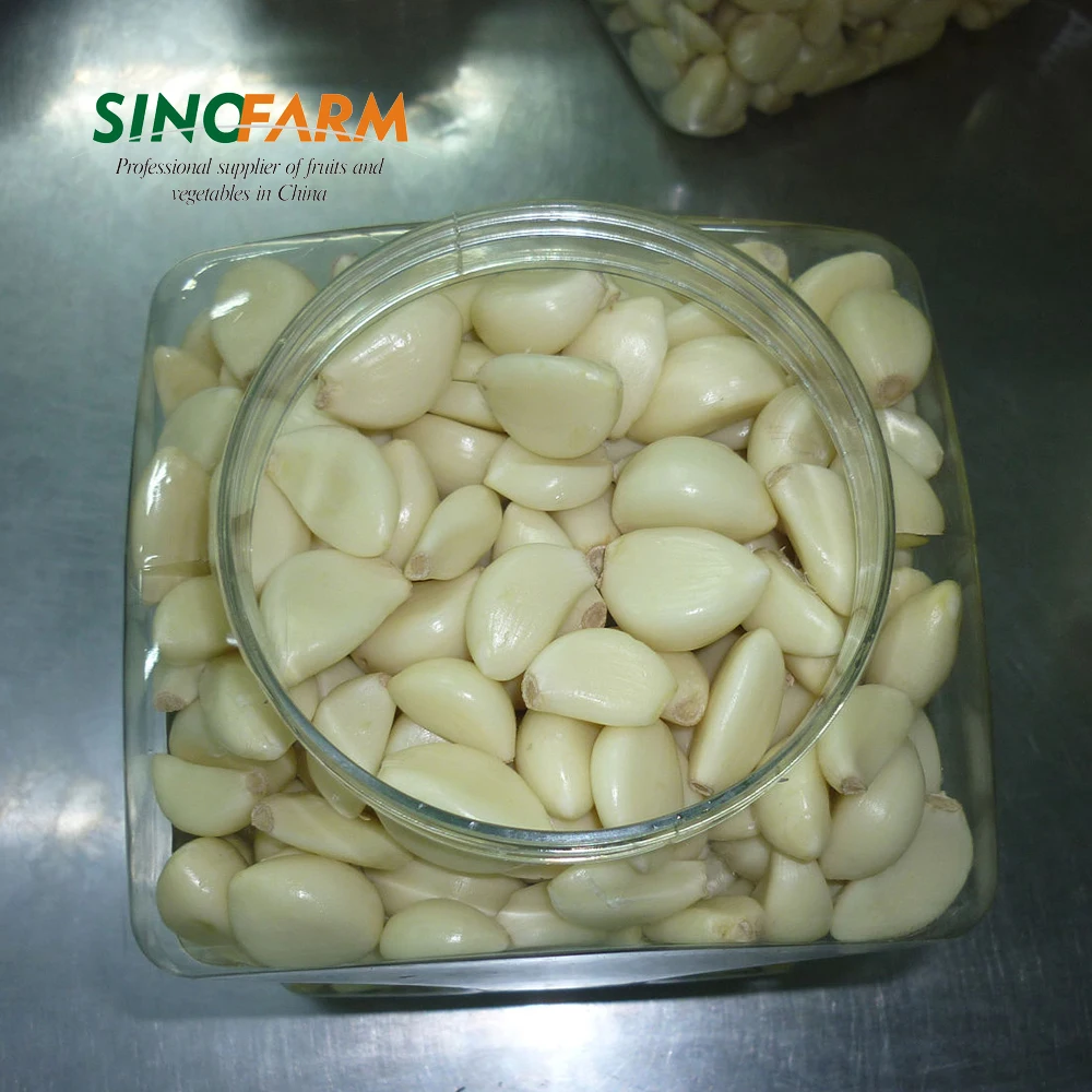 Nitrogen packed peeled garlic in jar with competitive price