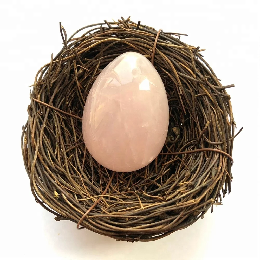 Top quality safe vaginal strength Rose quartz stone egg