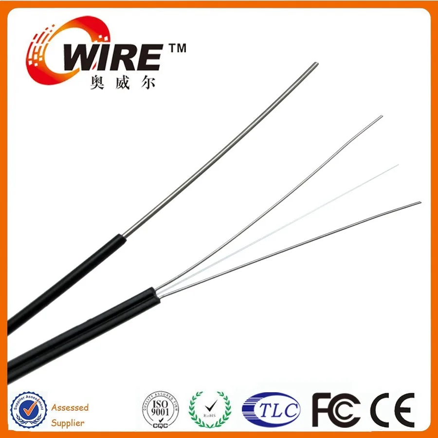 2 core ccs телефонный плоский ftth волоконно-оптический кабель падения провода