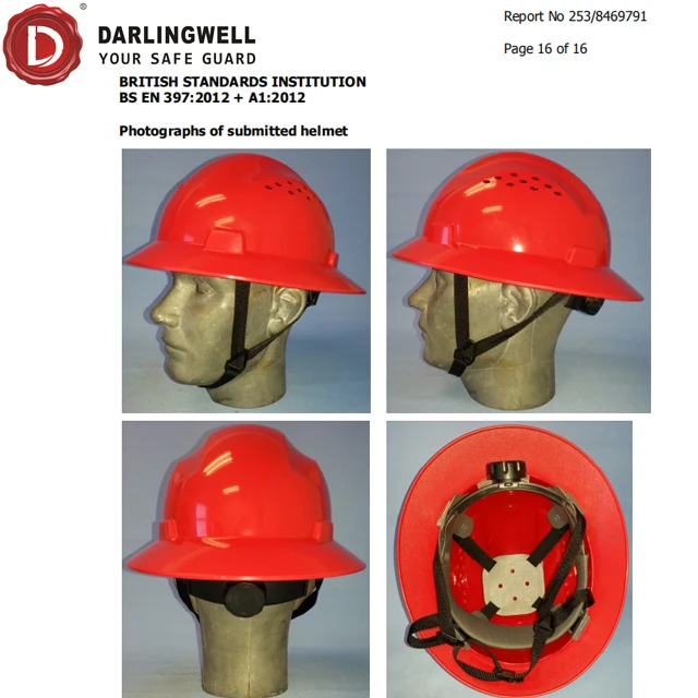 
Darlingwell Wholesale Full brim industrial safety helmet mining safety hard hat with cool air follow safety helmet carbon fiber 