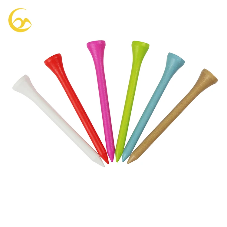 
Wholesale light blue color custom wooden golf holder golf tees 