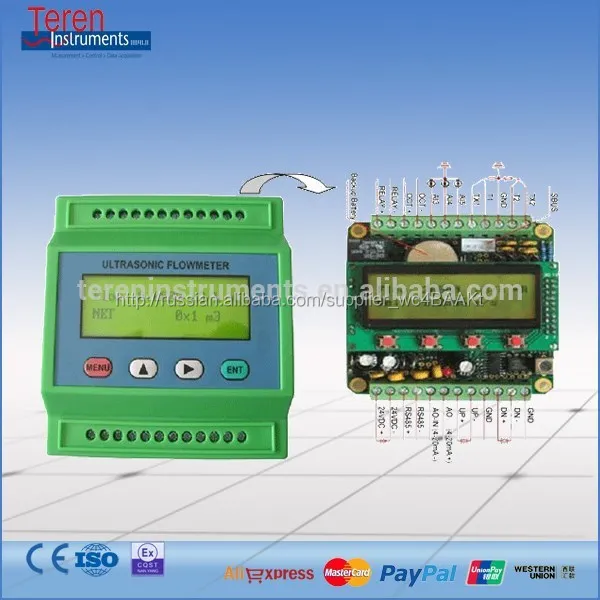 Зажим на преобразователя пластик ультразвуковой расходомер