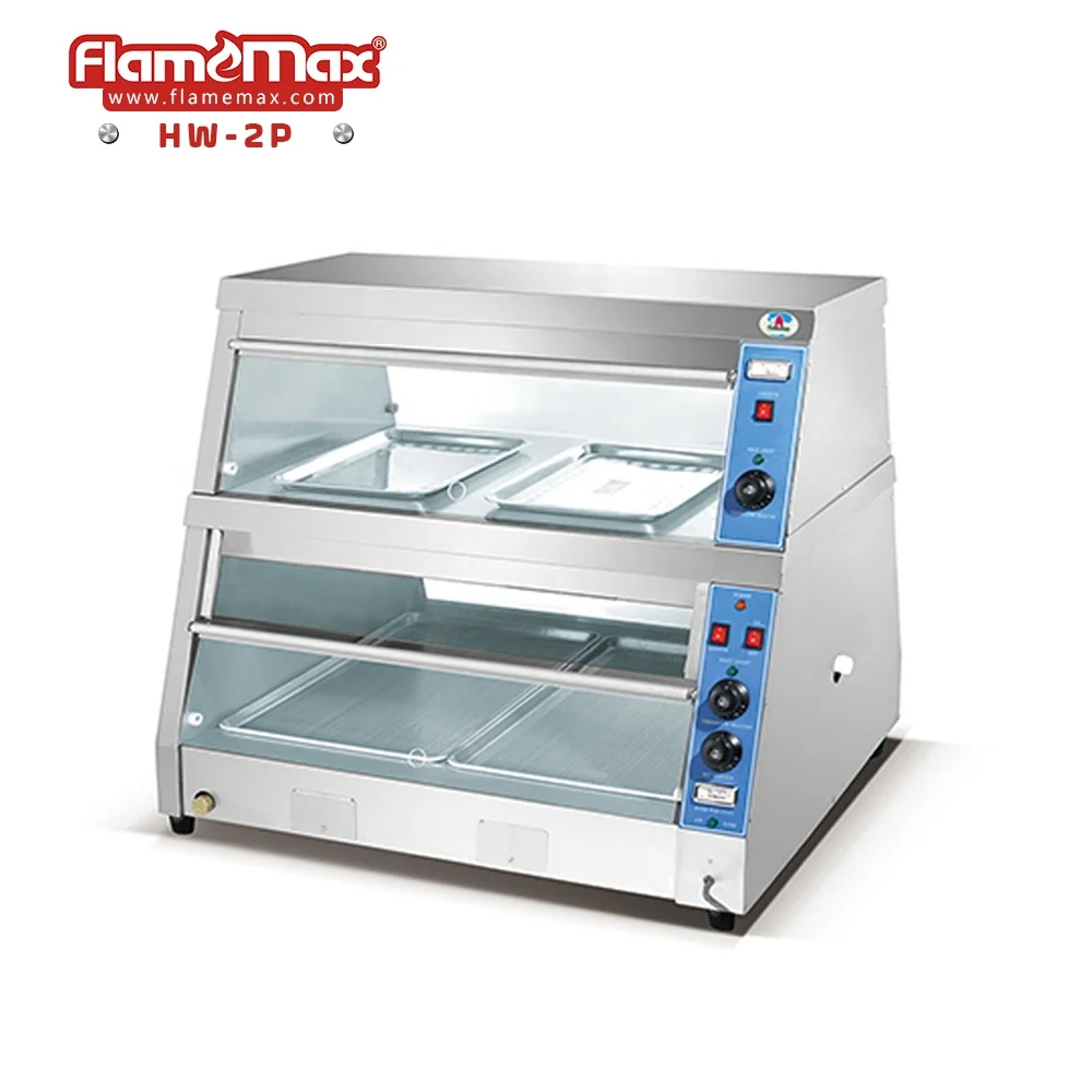 HW-8P Wet and Dry Heating Food Display Warmer Net Type Electric Showcase Counter