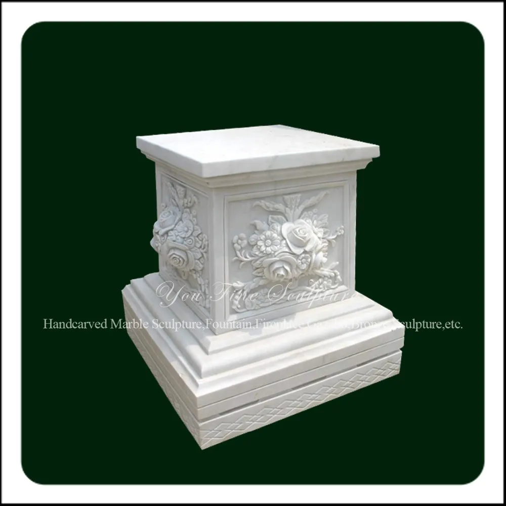 Decorative Marble Pedestal Base for Sculpture