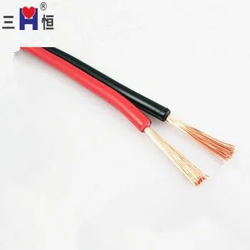 pvc coated super flex wire 2 core 0.5mm electric copper wire flat cable RVB