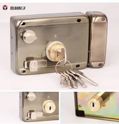 From Zhongshan Factory Rim Night Latch Lock Steel Lock The Door Wire Drawing rim lock