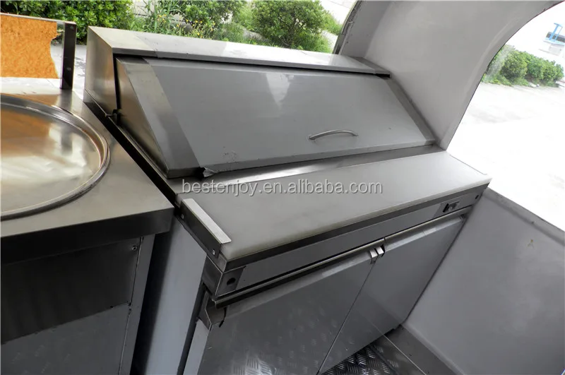 
Hot sale ice cream cold plate / mobile food cart with frozen yogurt machine 