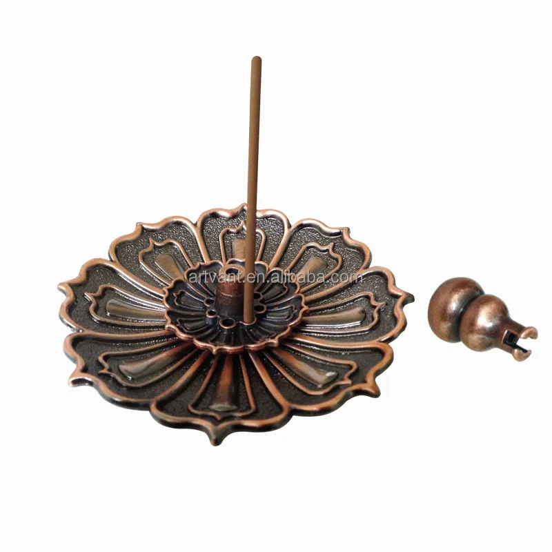 Buddha Supplies Lotus Shape Incense Burner Incense Holder Seven Hole Incense Holder Antique Oil Burner