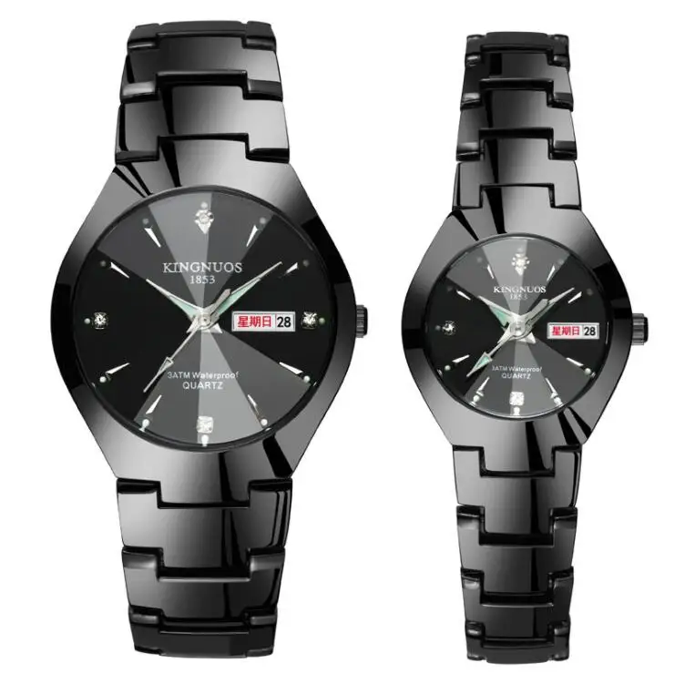 Luminous in Night Factory Hot Selling Quartz Couple Watches Business Alloy Lover Brand Wrist Watches KL01