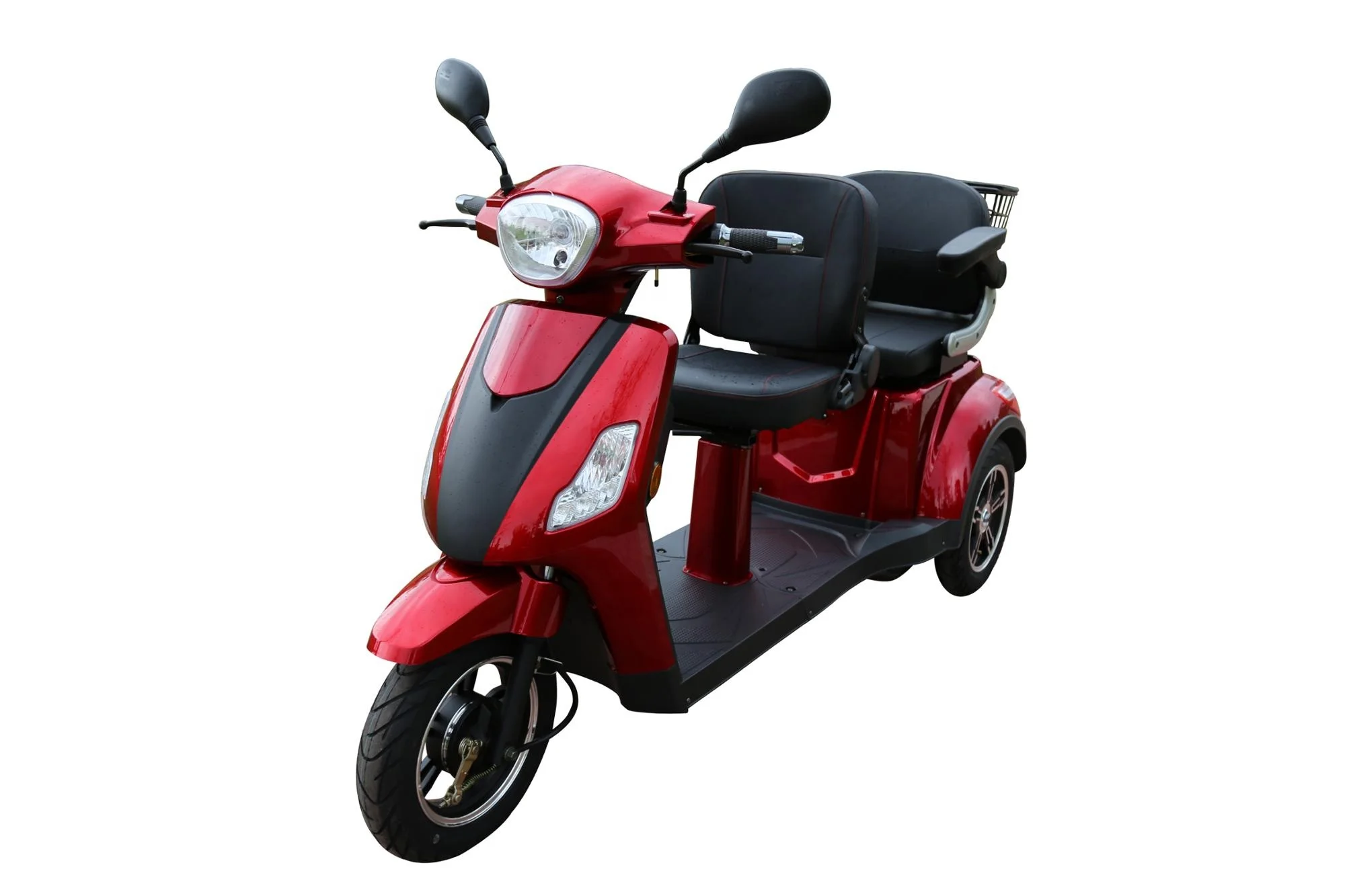 3 wheels mobility scooter with double seats for eldly