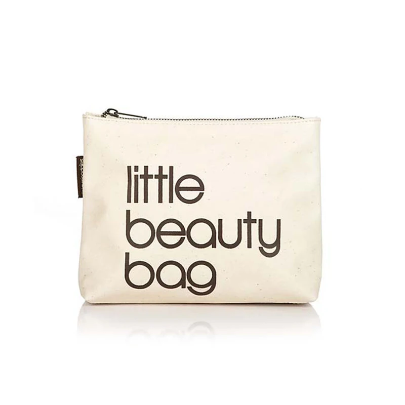 Custom Small Fashion Printed Jewelry Cotton Canvas Pouch With Gold Zipper