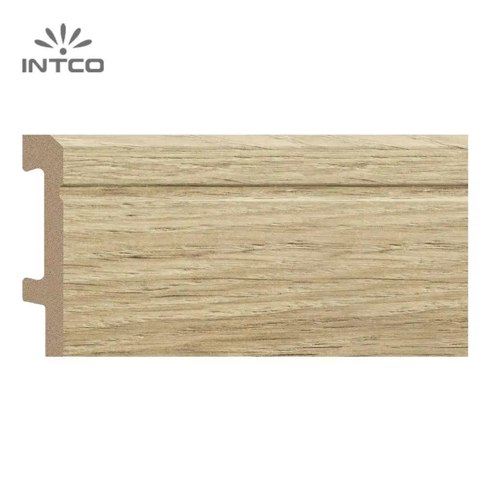 INTCO Горячее предложение водонепроницаемой Простая установка декоративный деревянный цвет пола плинтус ламинат плинтус из ПВХ