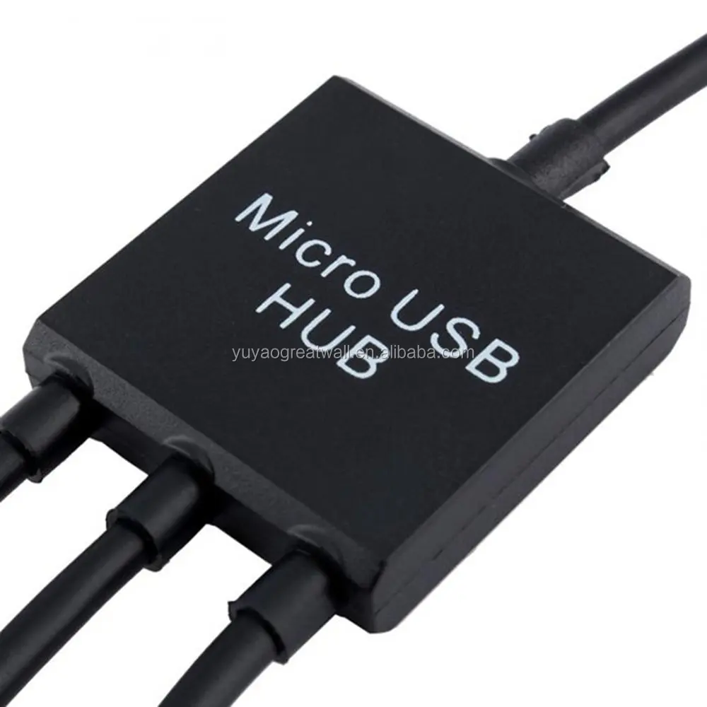
3 in 1 Micro USB OTG Cable HUB Male to Female Double USB 2.0 Host OTG Adapter Cable Converter Extender 