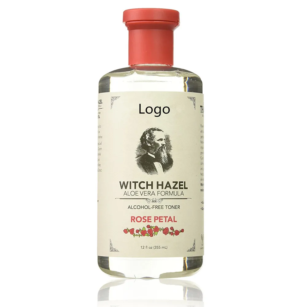 Alcohol-free toner rose petal skin care witch hazel with aloe vera