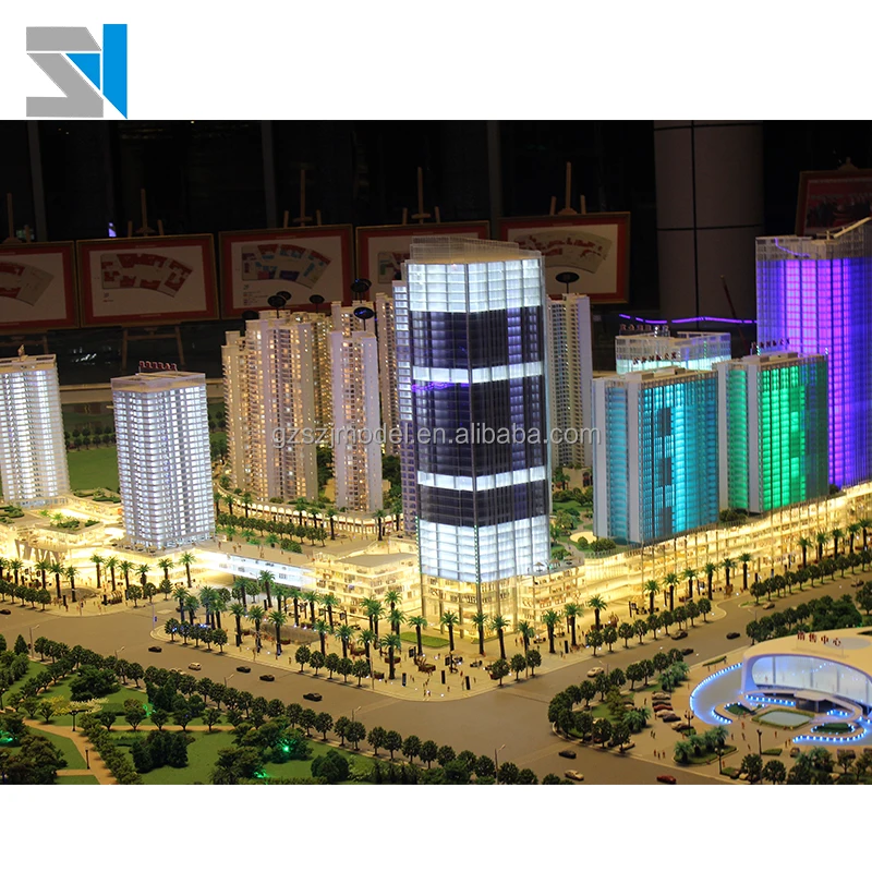 Архитектурный дизайн, миниатюрный комплекс зданий масштабная модель решений компании