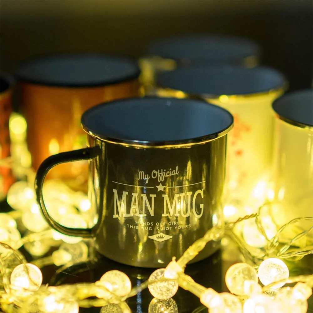 Винтажная сувенирная эмалированная Кружка на заказ, винтажная кружка для кемпинга, эмалированная кофейная кружка в стиле ретро