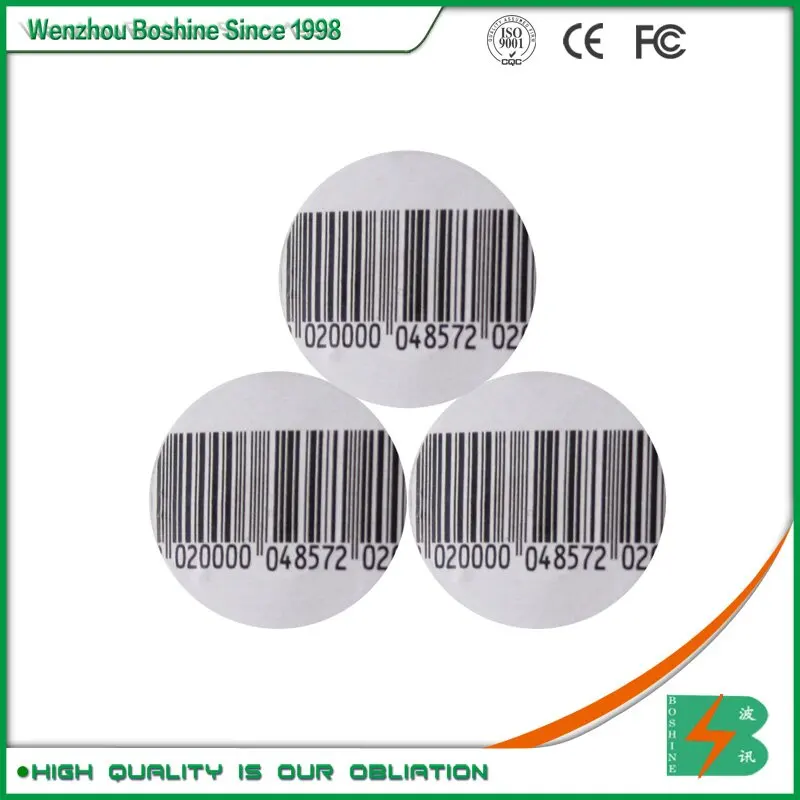 Розничная противоугонные бирка/EAS 8.2 мГц РФ штрих-код этикетки/РФ мягкой теги стикер