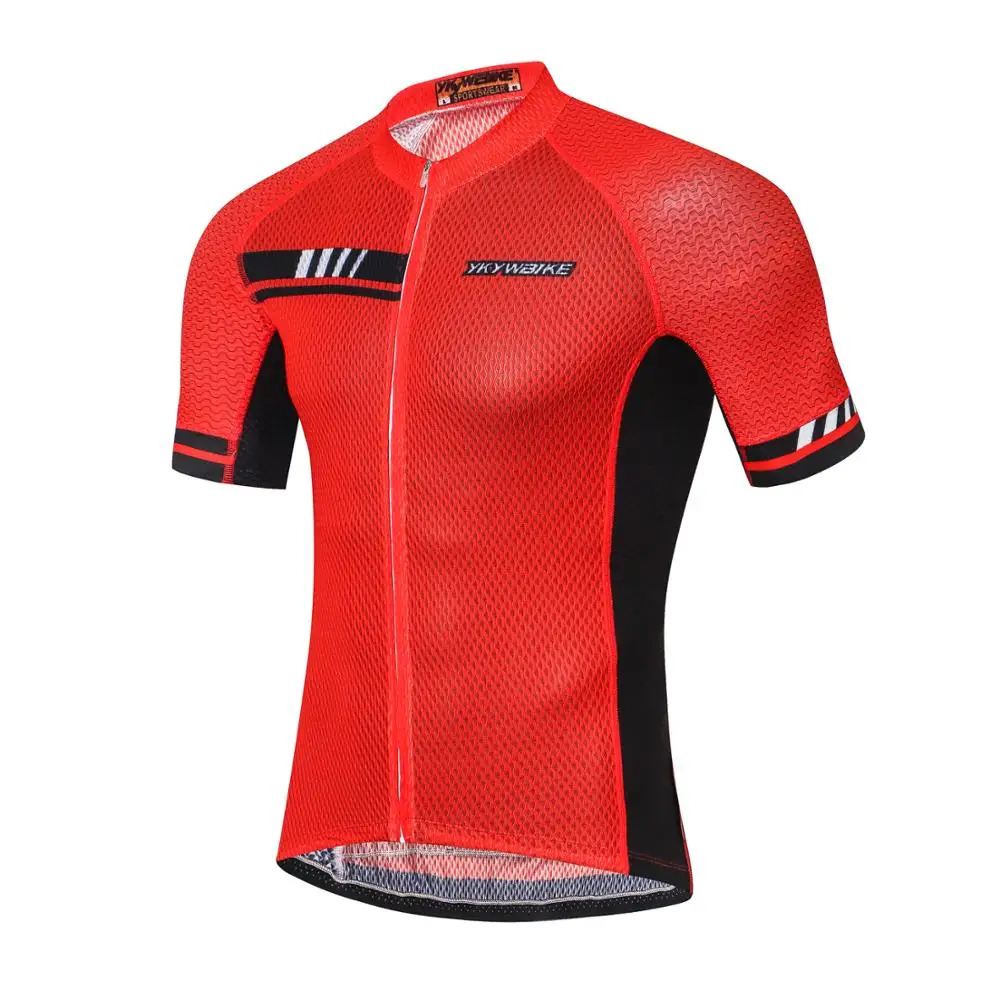 YKYWBIKE Custom Pro-top Short Sleeves Cycling Jersey arm with Italy Miti fabric and ink