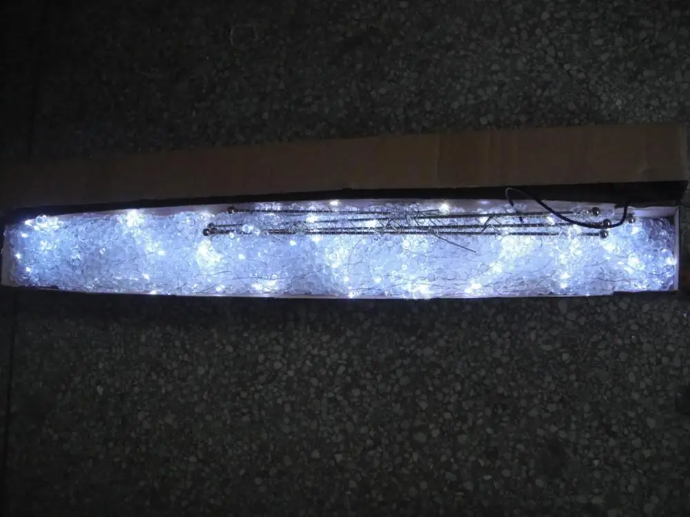 15 FEET LONG DIAMONDS CEILING DRAPE BEADED CURTAIN WAVE DESIGN WITH LED LIGHT