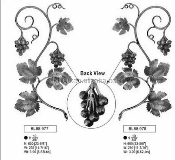 Ornamental Cast Steel Grape Design