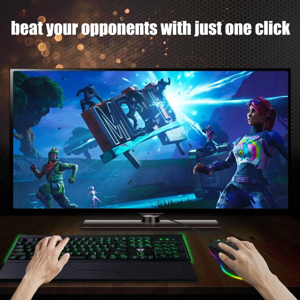 
ONIKUMA CW60 Pro Wired High Sensitivity Ergonomic Sweat-Resistant RGB Lighting Real 1000-6000 DPI Gaming Mouse 