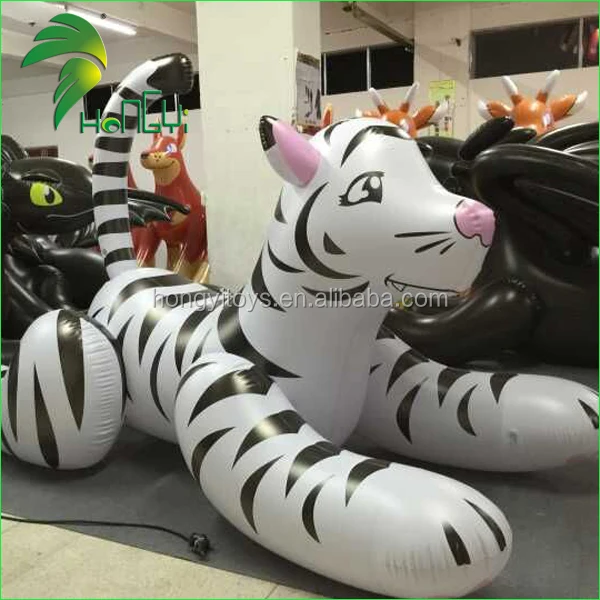 Inflatable white tiger / 3m long inflatable cartoon model character doll