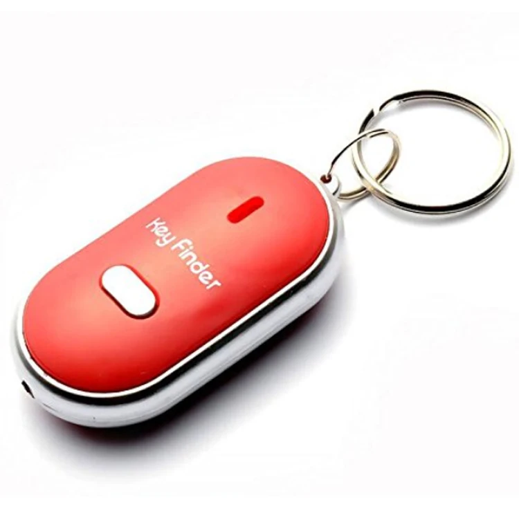 Silver Metal Key Chain Sensitive Sound Control Locator Finder Storage Personal Alarm