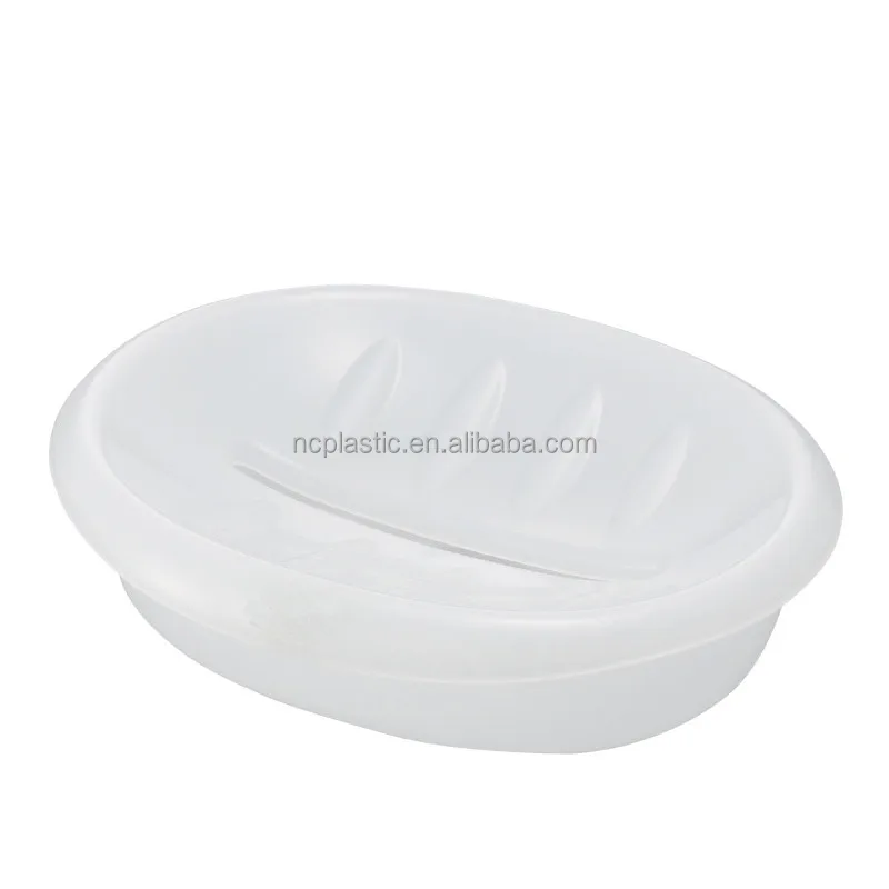Double Lattice Toilet plastic Soap Box Waterproof Touch Droplet Soap Dish