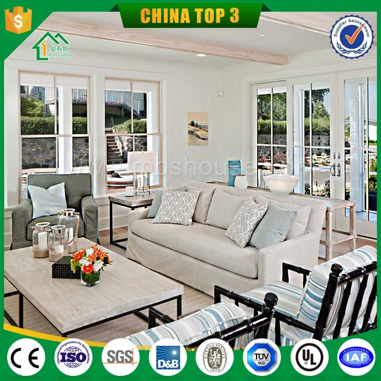 PVC/PU/calcium silicate board/EPS/glass wool composite wall prefab villa