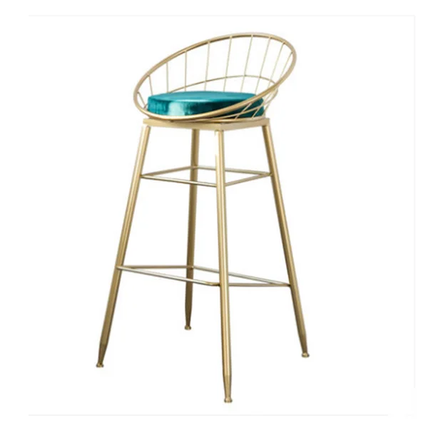 restaurant coffee pub shop metal frame high bar chair bar stool with fabric cushion for club event