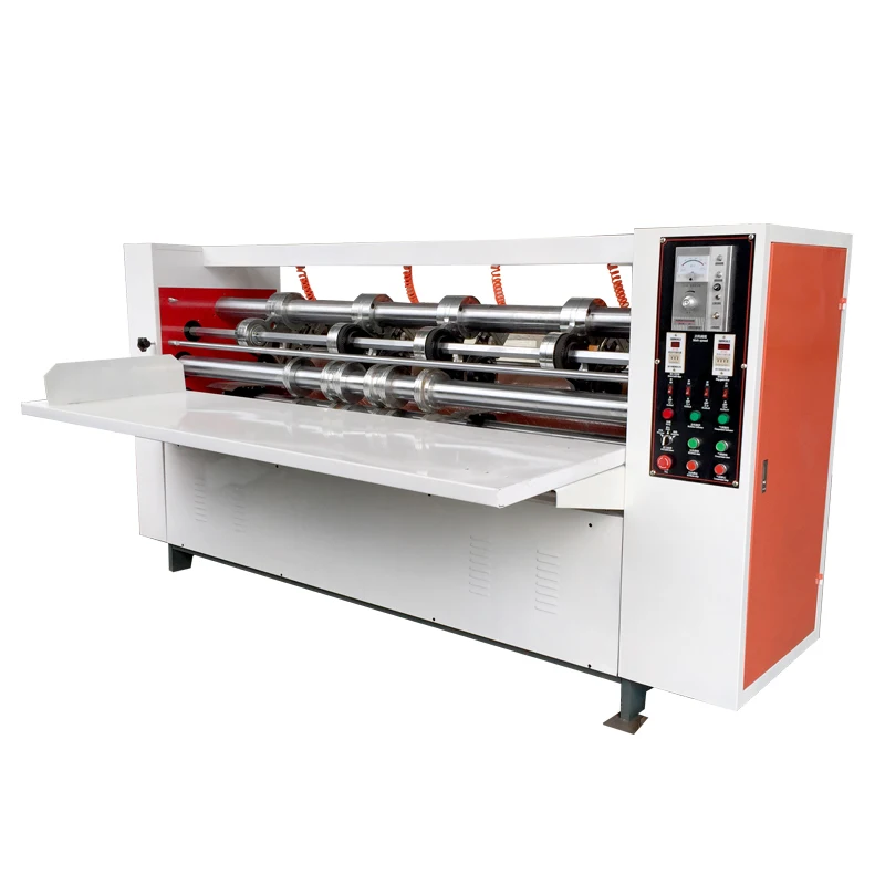 Thin blade slitter & scorer carton making machine