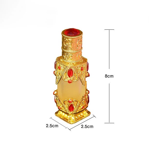 12ml Arabic Style Golden Color Handmade Red Bottle Perfume For Women