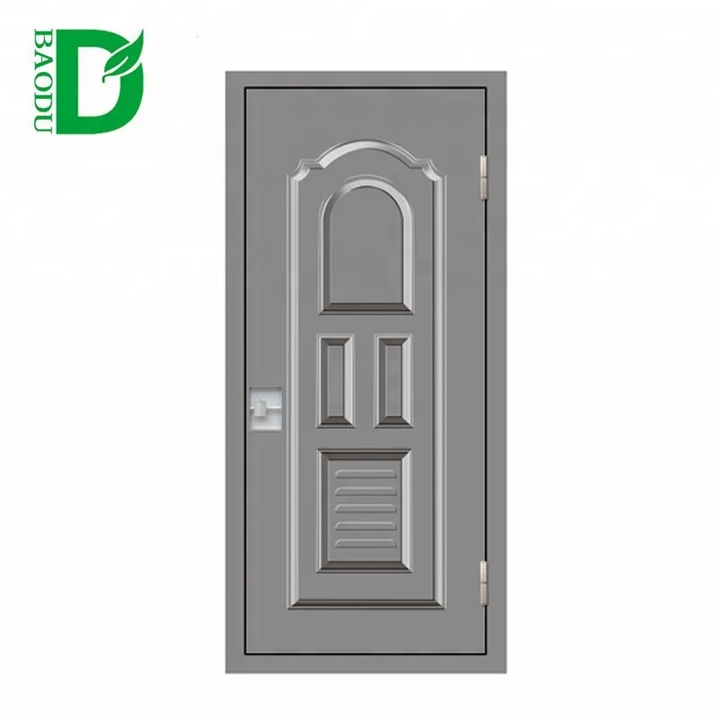 cheap price galvanized steel door iron gate design with galvanized sheet metal door panel for houses exterior