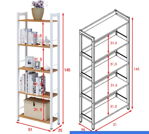 bookshelf book frame metal frame study room show frame JYXT1271