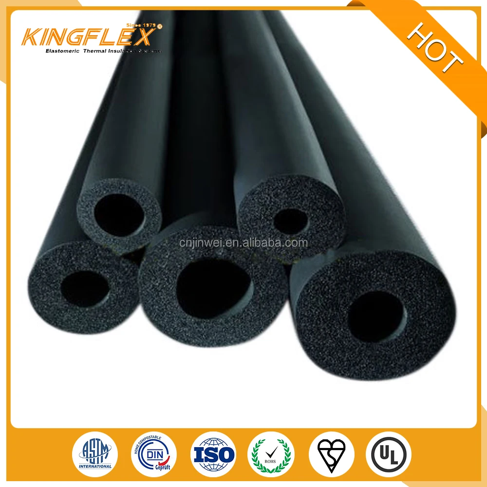 hot water pipe heat resistence rubber sponge insulation pipe equipment