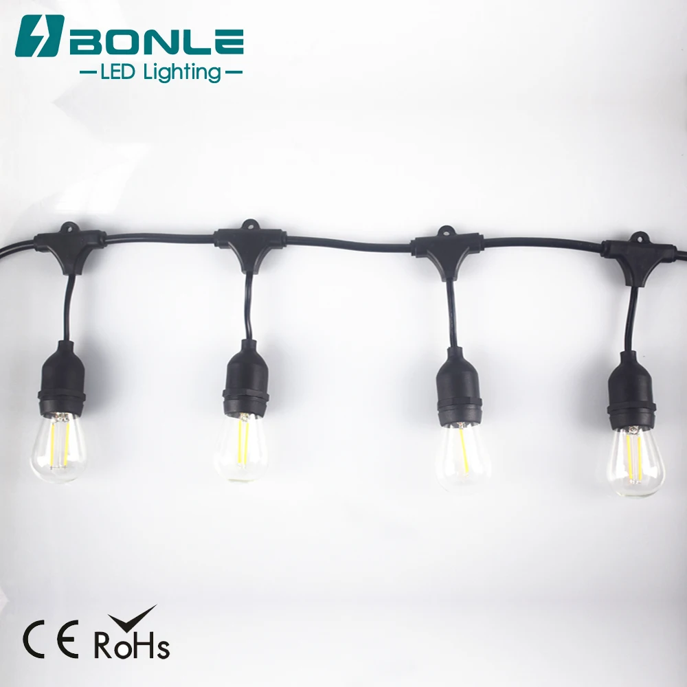 2023 sale 18Awg / 2C Wire 48Ft 24 Sockets Led Outdoor Patio String Lights