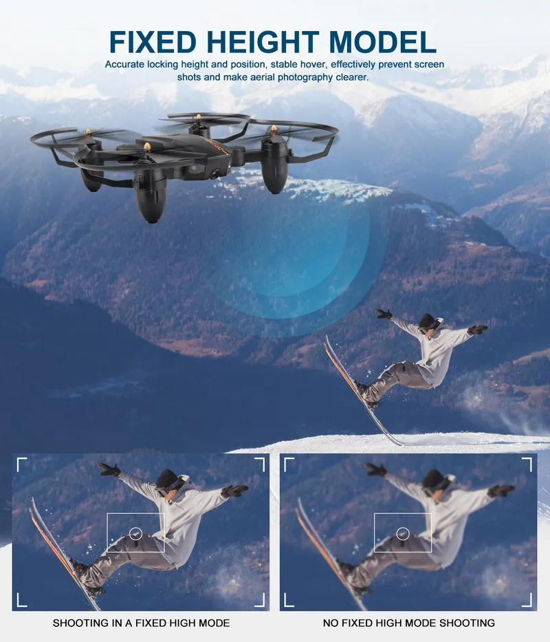 
Video Real-time Transmission Foldable Drone Wifi Camera FPV Drone Mini Drone Camera 