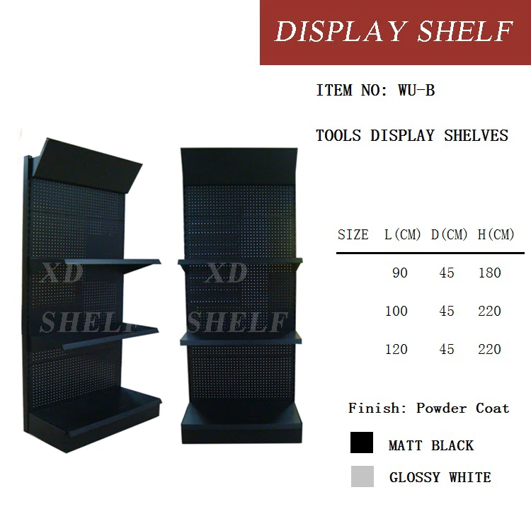 Garden Tools Spade Shovel Hang Wall Display Shelving Metal Holder For Hardware Store Shelving