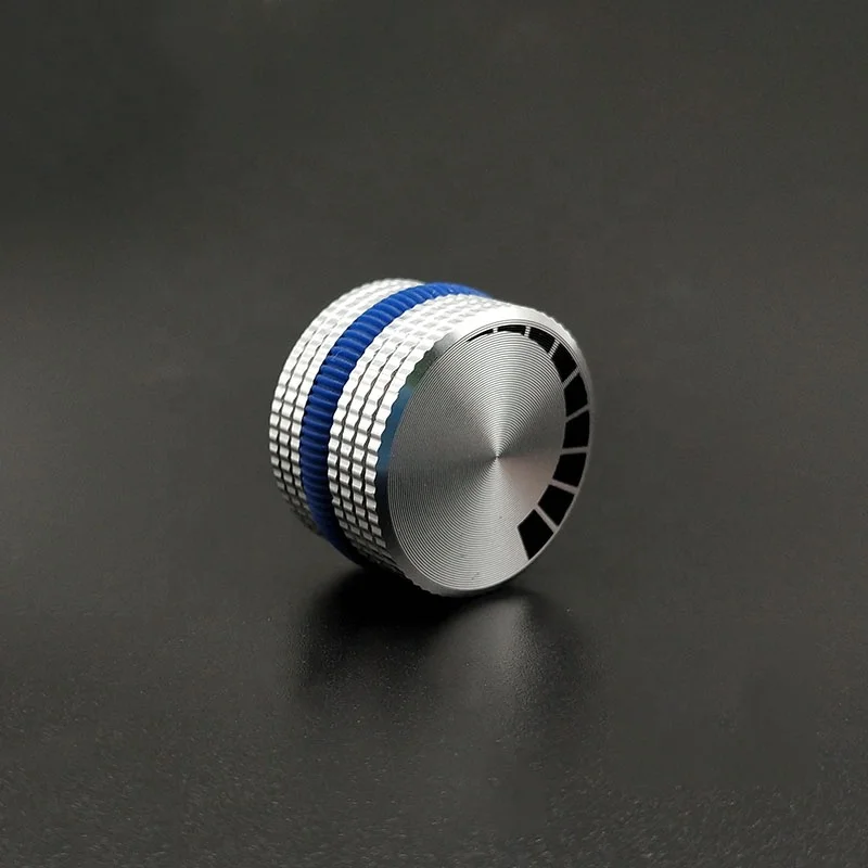 25x15.5mm Silver Pointer Sound Control Caps Knob for Hifi Audio AMP