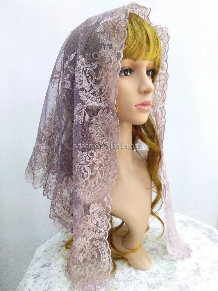 Triangle Lace Scarf Lace Trim Scarf Veil